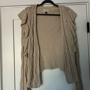 Universal Thread Beige Open-Front Cardigan